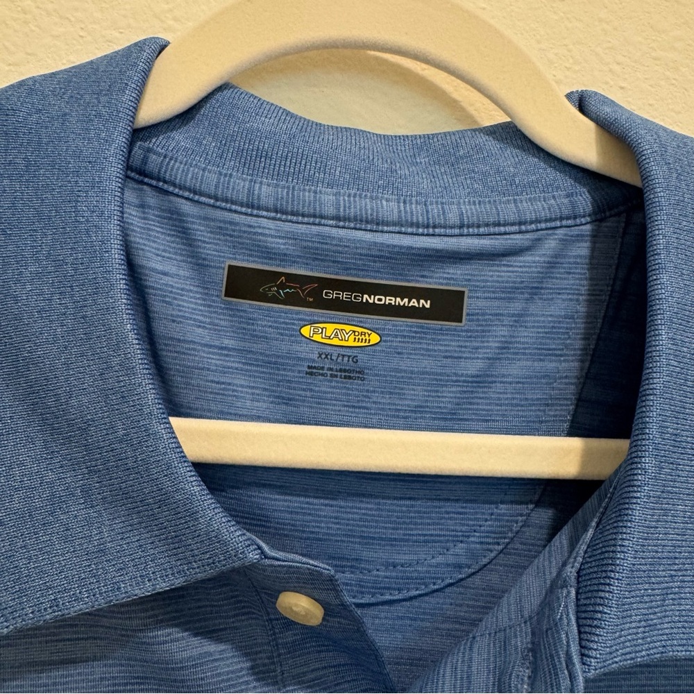 NWT Greg Norman Classic Blue Polo Shirt - Picture 4 of 5